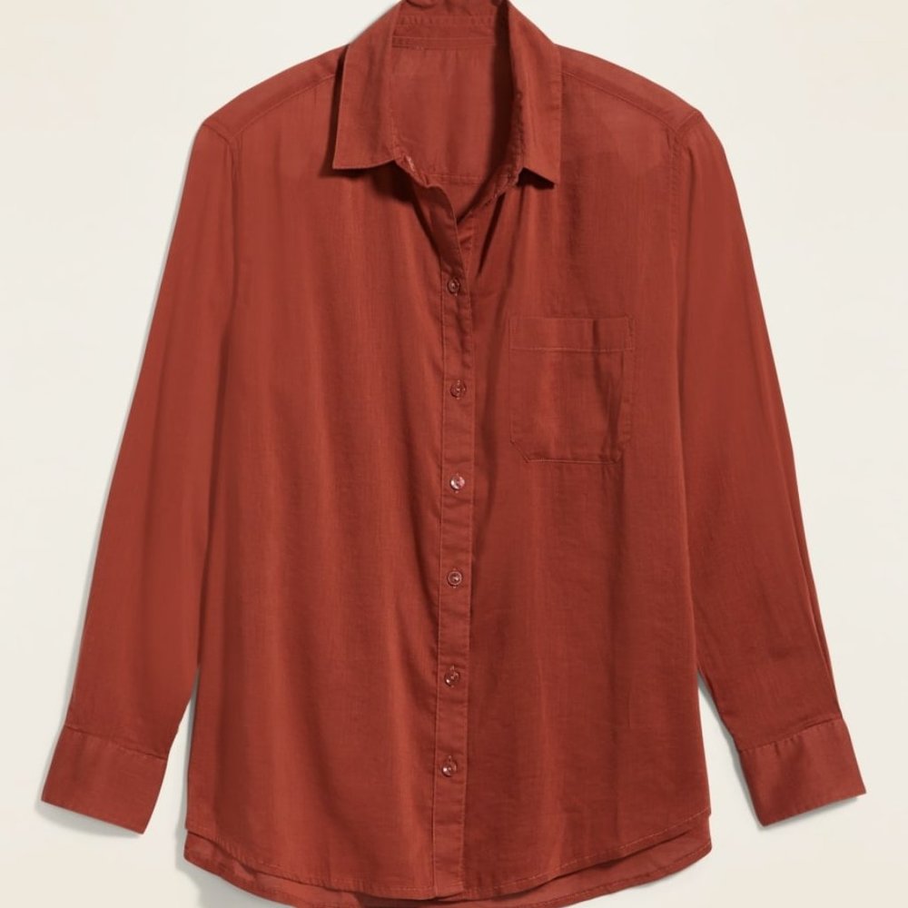 NWOT Old Navy Lightweight Boyfriend Tunic, Petite Large